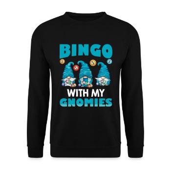 Bingo avec mes gnomies Bingo drôle - Sweat-shirt Unisexe - noir - Devant - Alina (178cm) & Michal (187cm)