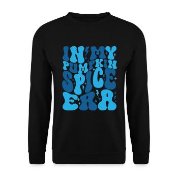 Groovy In Meiner Kürbisgewürz-ära - Unisex Pullover - Schwarz - Vorne - Alina (178cm) & Michal (187cm)