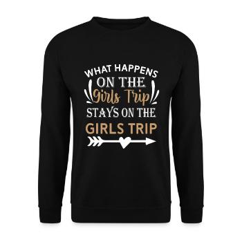 Que se passe-t-il lors du voyage des filles - Sweat-shirt Unisexe - noir - Devant - Alina (178cm) & Michal (187cm)