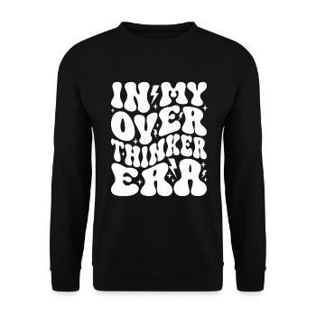 Dans mon ère Overthinker Overthink - Sweat-shirt Unisexe - noir - Devant - Alina (178cm) & Michal (187cm)