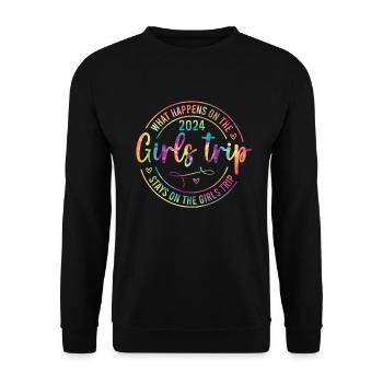 What Happens On The Girls Trip 2024 - Unisex Sweatshirt - black - Front - Alina (178cm) & Michal (187cm)