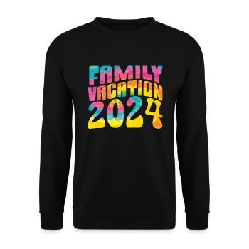 Family Trip 2024 Family Vacation - Unisex Sweatshirt - black - Front - Alina (178cm) & Michal (187cm)