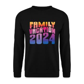 Family Trip 2024 Family Vacation - Unisex Sweatshirt - black - Front - Alina (178cm) & Michal (187cm)
