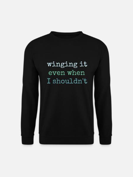 Winging It Even When Wingsurfing - Unisex Sweatshirt - black