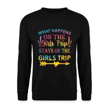 What Happens On The Girls Trip - Unisex Sweatshirt - black - Front - Alina (178cm) & Michal (187cm)
