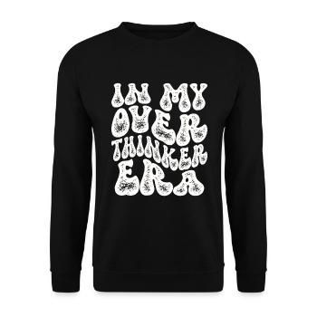 In My Overthinker Era Overthink - Unisex Sweatshirt - black - Front - Alina (178cm) & Michal (187cm)