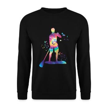 Stand Up Paddling Stand Up Board Sup - Unisex Sweatshirt - black - Front - Alina (178cm) & Michal (187cm)