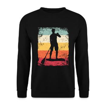 Stand Up Paddling Stand Up Board Sup - Unisex Pullover - Schwarz - Vorne - Alina (178cm) & Michal (187cm)