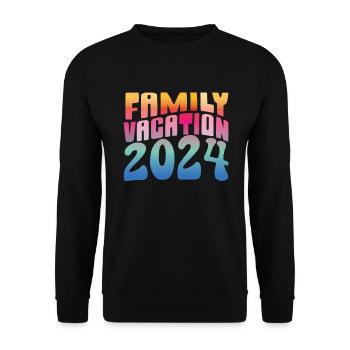 Family Trip 2024 Family Vacation - Unisex Sweatshirt - black - Front - Alina (178cm) & Michal (187cm)