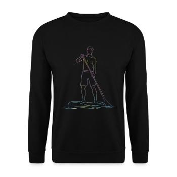 Stand Up Paddling Stand Up Board Sup - Unisex Sweatshirt - black - Front - Alina (178cm) & Michal (187cm)