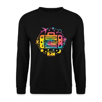 Girl Weekend Girls Trip In Progress - Unisex Pullover - Schwarz - Vorne - Alina (178cm) & Michal (187cm)