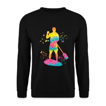 Stand Up Paddling Stand Up Board Sup - Unisex Sweatshirt - black - Front - Alina (178cm) & Michal (187cm)