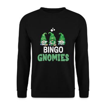 Bingo Gnomies Women Men Funny Bingo - Unisex Sweatshirt - black - Front - Alina (178cm) & Michal (187cm)