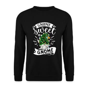 Xmas Gnomies Gnome Sweet Gnome Christmas Gnome - Unisex Sweatshirt - black - Front - Alina (178cm) & Michal (187cm)