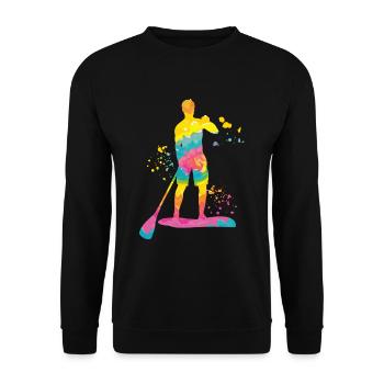 Stand Up Paddling Stand Up Board Sup - Unisex Sweatshirt - black - Front - Alina (178cm) & Michal (187cm)