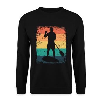 Stand Up Paddling Stand Up Board Sup - Unisex Pullover - Schwarz - Vorne - Alina (178cm) & Michal (187cm)