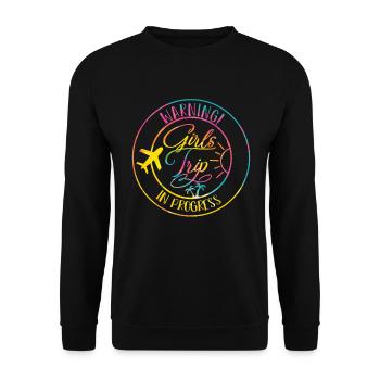 Girl Weekend Girls Trip Beach Vibes 2024 - Unisex Sweatshirt - black - Front - Alina (178cm) & Michal (187cm)