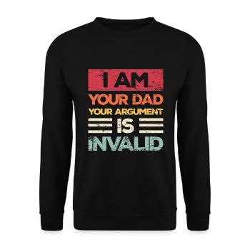 Ich Bin Dein Vater Dein Argument Ist Ungültig - Unisex Pullover - Schwarz - Vorne - Alina (178cm) & Michal (187cm)
