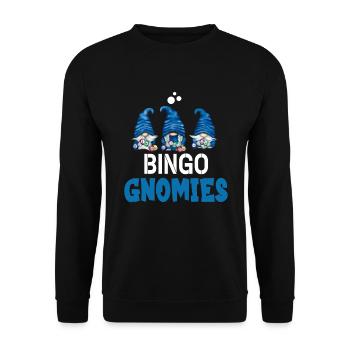 Bingo Gnomies Women Men Funny Bingo - Unisex Pullover - Schwarz - Vorne - Alina (178cm) & Michal (187cm)