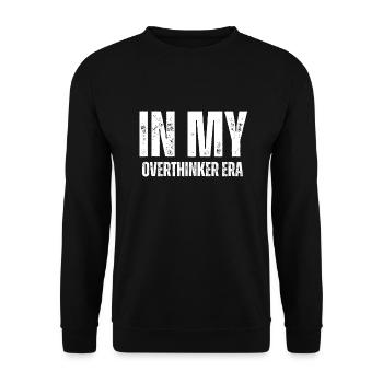 In My Overthinker Era Overthink - Unisex Sweatshirt - black - Front - Alina (178cm) & Michal (187cm)