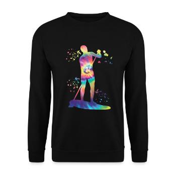 Stand Up Paddling Stand Up Board Sup - Unisex Sweatshirt - black - Front - Alina (178cm) & Michal (187cm)