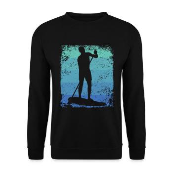 Stand Up Paddling Stand Up Board Sup - Unisex Pullover - Schwarz - Vorne - Alina (178cm) & Michal (187cm)