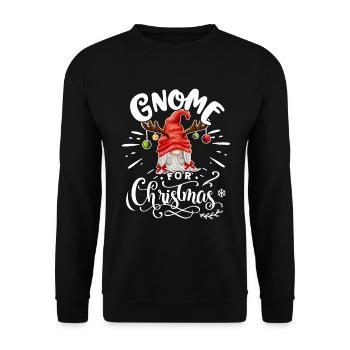 Gnomies de Noël Gnome pour Noël Weihnachten - Sweat-shirt Unisexe - noir - Devant - Alina (178cm) & Michal (187cm)