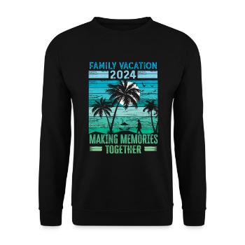 Des vacances en famille pour créer des souvenirs - Sweat-shirt Unisexe - noir - Devant - Alina (178cm) & Michal (187cm)