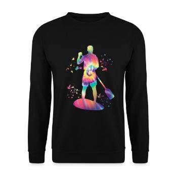 Stand Up Paddling Stand Up Board Sup - Unisex Sweatshirt - black - Front - Alina (178cm) & Michal (187cm)