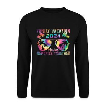 Des vacances en famille inoubliables - Sweat-shirt Unisexe - noir - Devant - Alina (178cm) & Michal (187cm)
