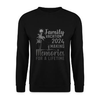 Des vacances en famille pour créer des souvenirs - Sweat-shirt Unisexe - noir - Devant - Alina (178cm) & Michal (187cm)