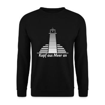 Head Out of Sea On Coast North Sea Baltic Sea East Frisia - Unisex Sweatshirt - black - Front - Alina (178cm) & Michal (187cm)