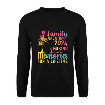 Des vacances en famille pour créer des souvenirs - Sweat-shirt Unisexe - noir - Devant - Alina (178cm) & Michal (187cm)