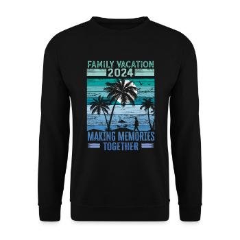 Des vacances en famille pour créer des souvenirs - Sweat-shirt Unisexe - noir - Devant - Alina (178cm) & Michal (187cm)