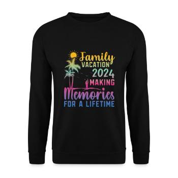 Des vacances en famille pour créer des souvenirs - Sweat-shirt Unisexe - noir - Devant - Alina (178cm) & Michal (187cm)