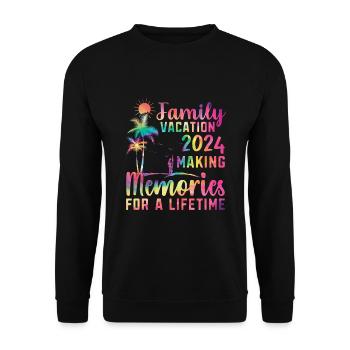 Des vacances en famille pour créer des souvenirs - Sweat-shirt Unisexe - noir - Devant - Alina (178cm) & Michal (187cm)