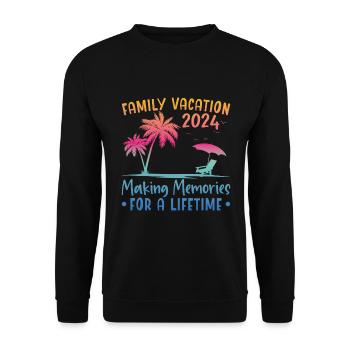 Family Vacation Creating Memories - Unisex Sweatshirt - black - Front - Alina (178cm) & Michal (187cm)