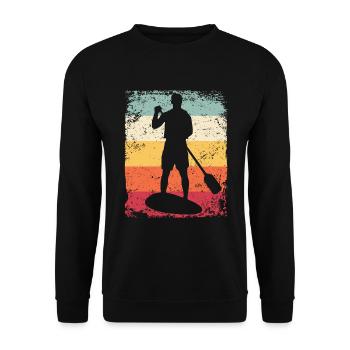 Stand Up Paddling Stand Up Board Sup - Unisex Pullover - Schwarz - Vorne - Alina (178cm) & Michal (187cm)