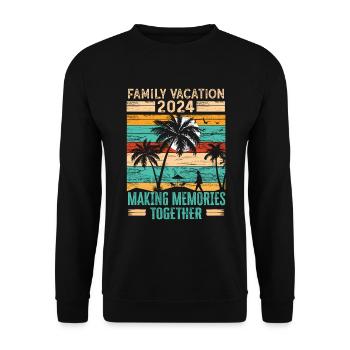 Des vacances en famille pour créer des souvenirs - Sweat-shirt Unisexe - noir - Devant - Alina (178cm) & Michal (187cm)