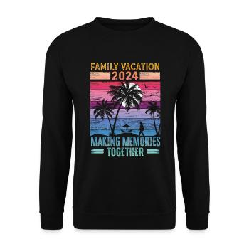 Des vacances en famille pour créer des souvenirs - Sweat-shirt Unisexe - noir - Devant - Alina (178cm) & Michal (187cm)