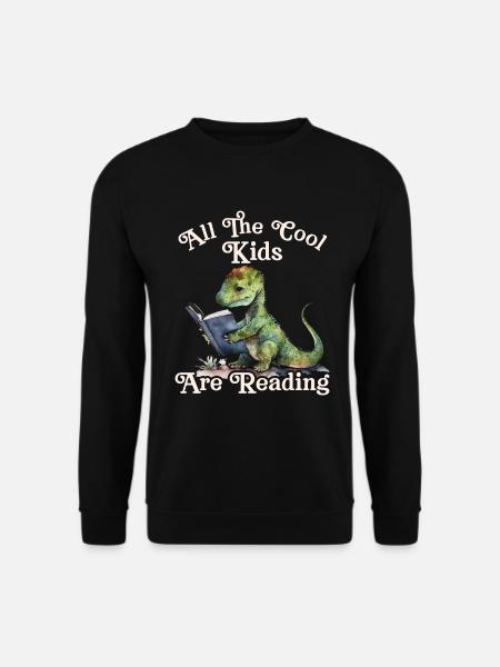 Alle Coolen Kids Lesen DInosaurier - Unisex Pullover - Schwarz