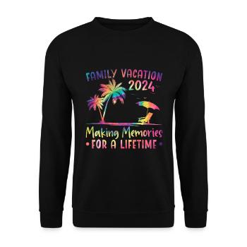 Family Vacation Creating Memories - Unisex Sweatshirt - black - Front - Alina (178cm) & Michal (187cm)