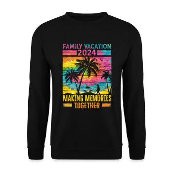 Des vacances en famille pour créer des souvenirs - Sweat-shirt Unisexe - noir - Devant - Alina (178cm) & Michal (187cm)