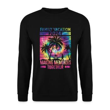 Des vacances en famille pour créer des souvenirs - Sweat-shirt Unisexe - noir - Devant - Alina (178cm) & Michal (187cm)