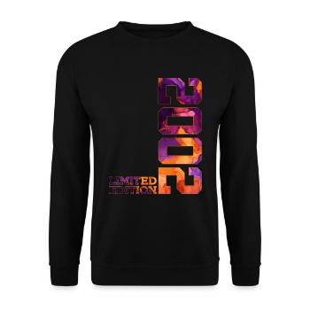 LIMITED EDITION 2002 24 YEARS 24TH BIRTHDAY - Unisex Sweatshirt - black - Front - Alina (178cm) & Michal (187cm)
