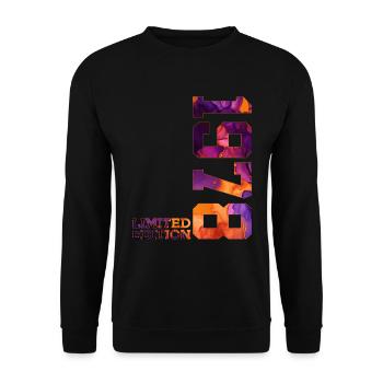 48E ANNIVERSAIRE 48 ANS ÉDITION LIMITÉE 1978 - Sweat-shirt Unisexe - noir - Devant - Alina (178cm) & Michal (187cm)