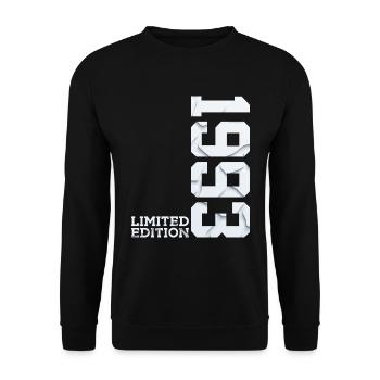 33. GEBURTSTAG LIMITED EDITION 1993 - Unisex Pullover - Schwarz - Vorne - Alina (178cm) & Michal (187cm)