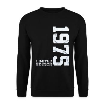 51ST BIRTHDAY LIMITED EDITION 1975 - Unisex Sweatshirt - black - Front - Alina (178cm) & Michal (187cm)