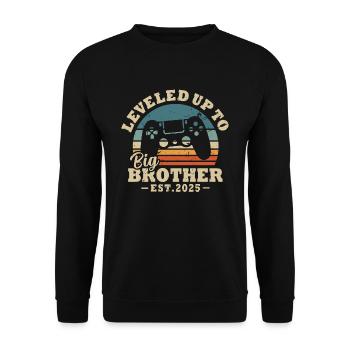 Promu grand frère en 2025 - Sweat-shirt Unisexe - noir - Devant - Alina (178cm) & Michal (187cm)