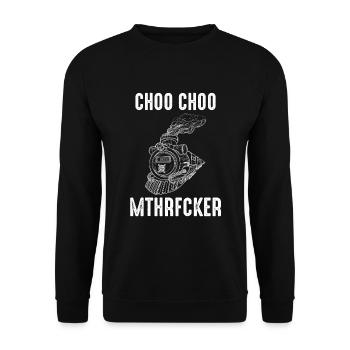 Eisenbahner Zugführer Lokführer Modelleisenbahn - Unisex Pullover - Schwarz - Vorne - Alina (178cm) & Michal (187cm)